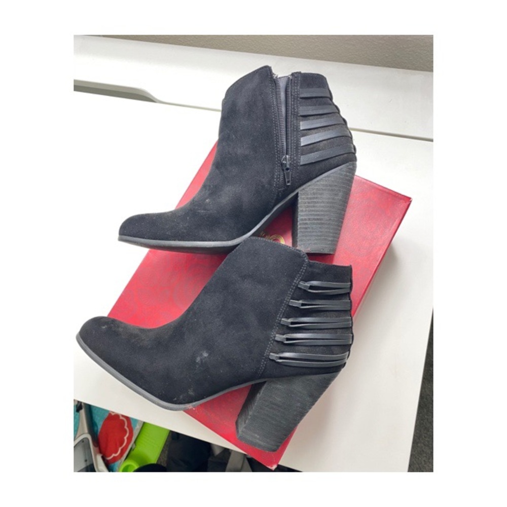 Carlos Santana suede booties